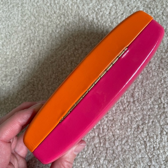 Kate Spade Hard Shell Eyeglass Case Pink and Orange - Picture 6 of 10
